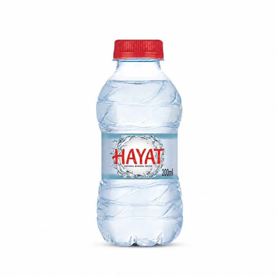 Hayat 200ml natural mineral water bottle